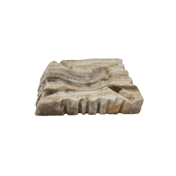 vintage large cut marble multi-textured ashtray. - Picture 6 of 9